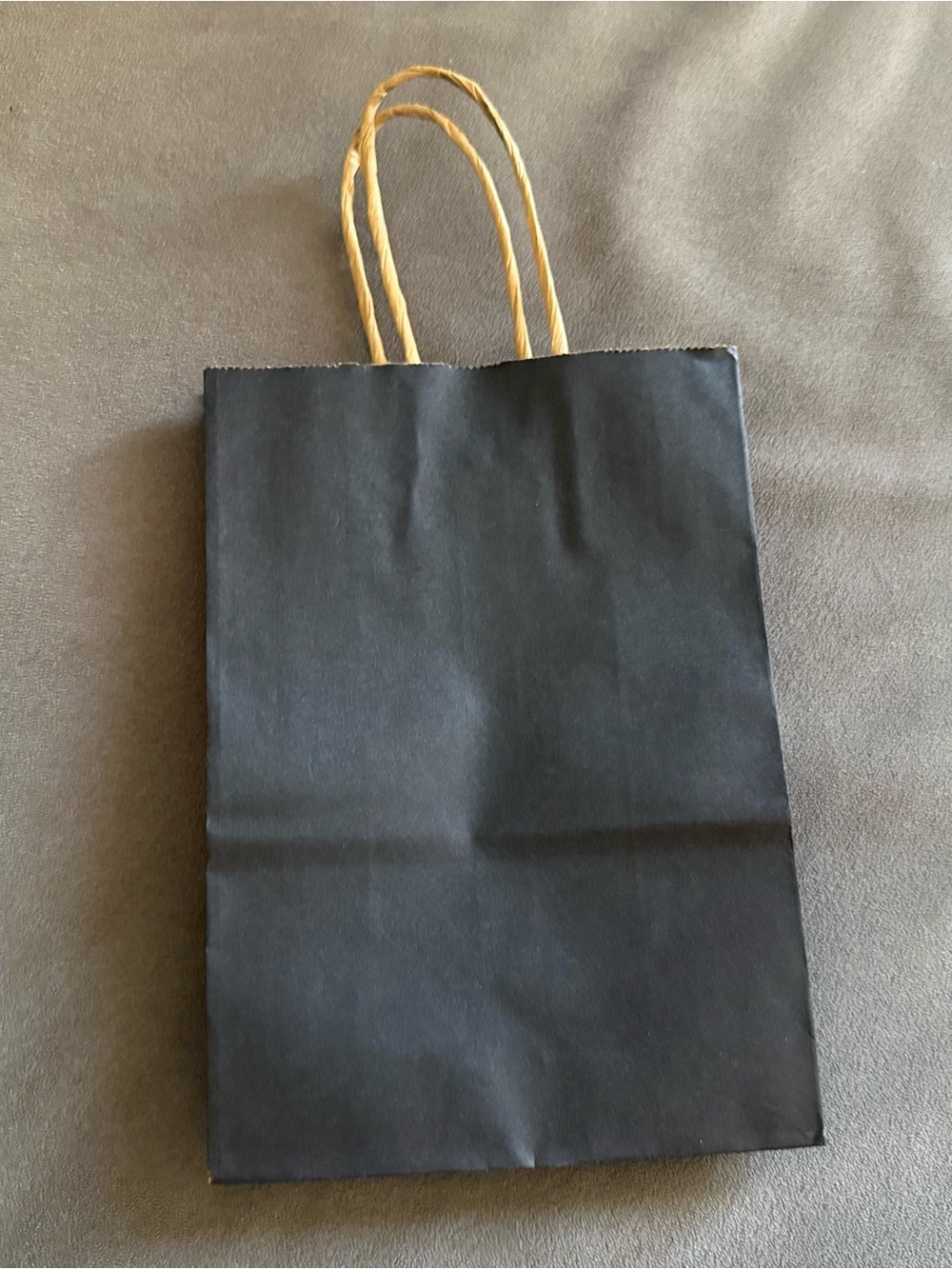 Kraft Paper Bag with Handles Party Shopping Gift Bag Black Cardboard 6” X 8”X3”